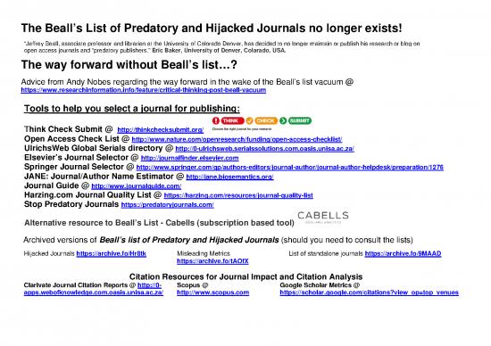 picture Alternative To Beall's List For Predatory And Hijacked Journals