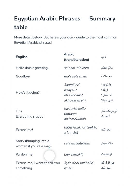 Arabic Pdf 99298 Basic Egyptian Arabic Phrases