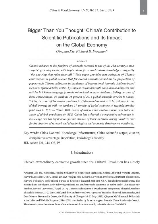 picture Free Scientific Articles Pdf 97546 | Bigger Than You Thought Chinas Contribution Journal China And World Economy Xie Freeman Jan2019