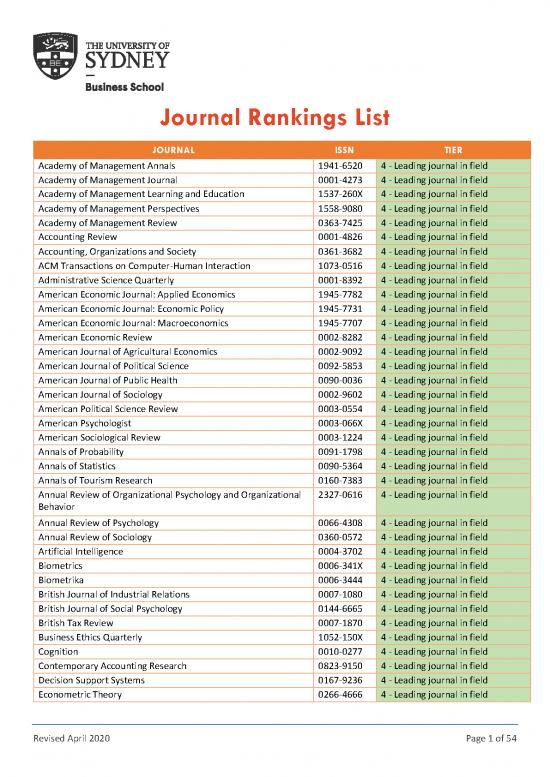 picture1_Journal Pdf 98174 | Business School Journal Rankings List