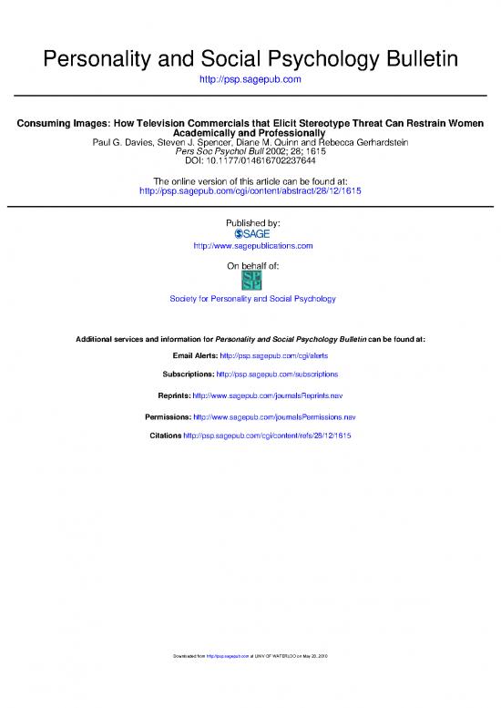 picture1_Personality Pdf 97847 | Consuming Images How Television Commercials That E 1kck16s
