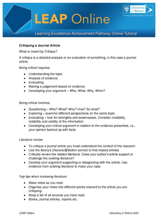 picture Journal Pdf 97919 | Critiquing A Journal Article