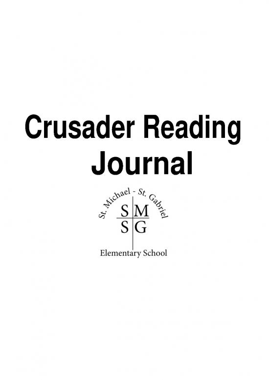 picture Journal Pdf 97830 | Crusader Summer Reading Journal 2021
