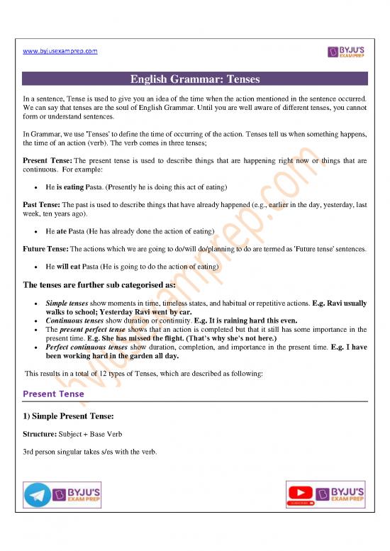 picture_Tenses In English Grammar With Examples Pdf 98323 | English Grammar Tenses 69
