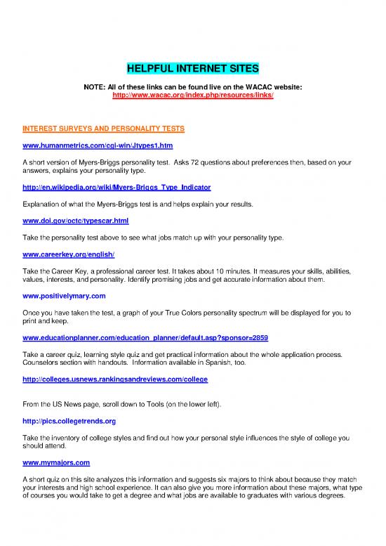 picture Personality Pdf 97399 | Essential Websites With Descriptions