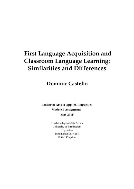 picture1_Language Pdf 98972 | First Language Acquisition And Classroom Language Learning Similarities And Differences