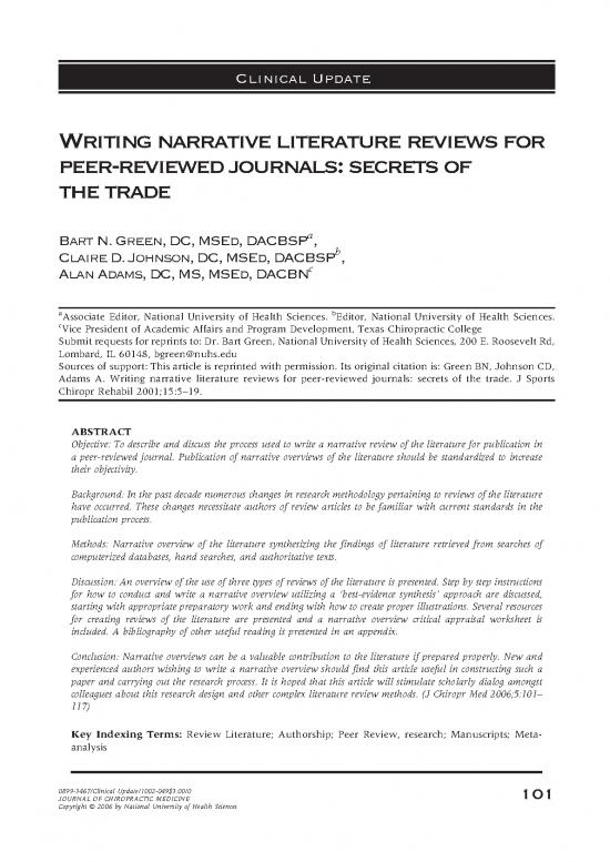 picture Journal Pdf 97583 | Green 2006 Narrative Literature Reviews