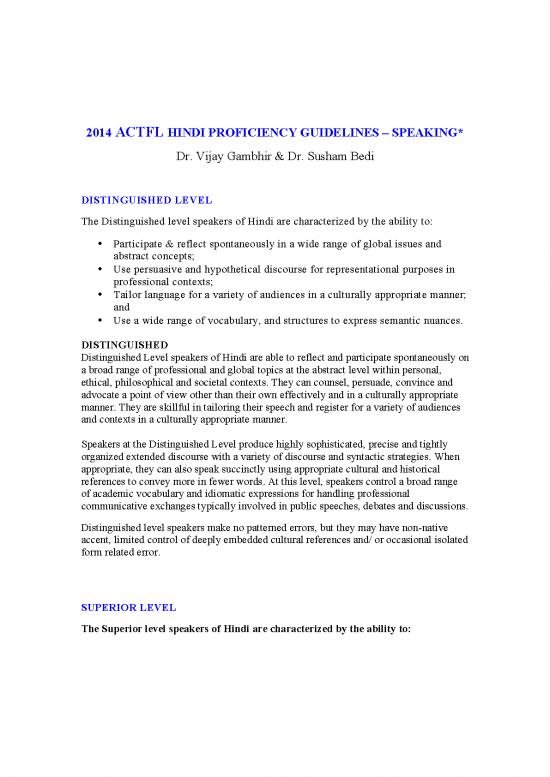 picture Language Pdf 99457 | Hindi Speaking Guidelines Revised2014