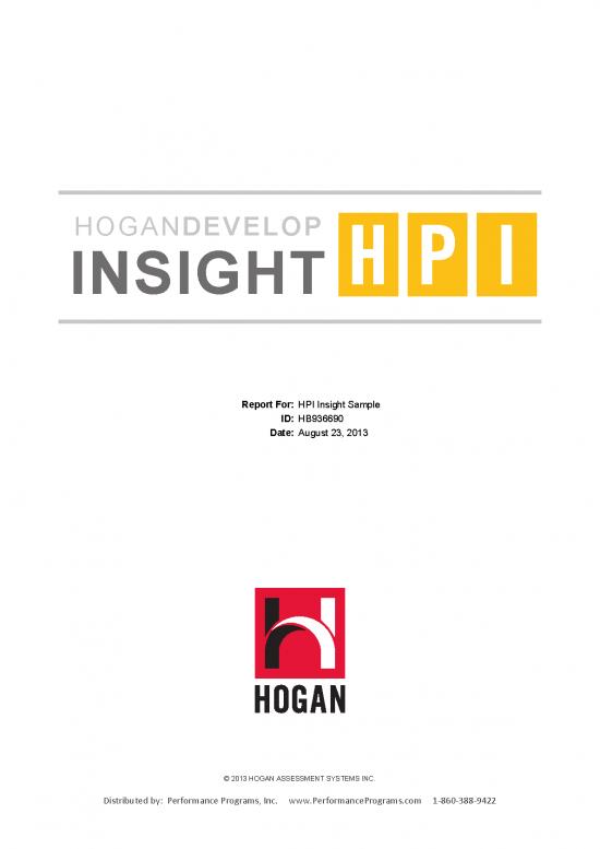 picture Personality Pdf 97205 | Hogan Insight Hpi Sample Report
