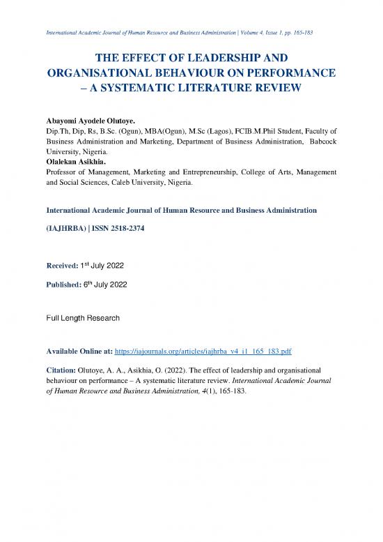 picture Journal Pdf 97615 | Iajhrba V4 I1 165 183