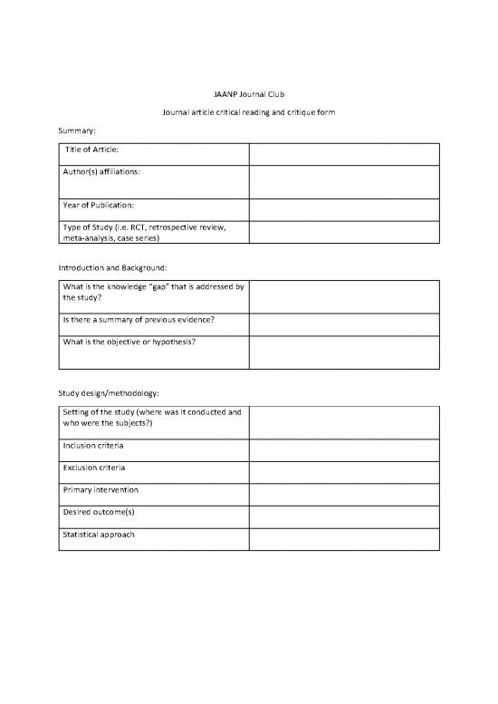 picture Journal Pdf 97652 | Jaanp Journal Club Article Critique Form