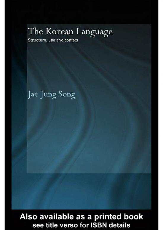 picture1_Language Pdf 99514 | Jae Jung Song The Korean Language