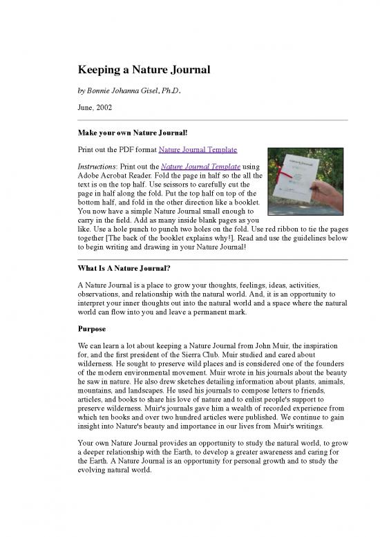 picture Journal Pdf 97855 | Keeping A Nature Journal By Bonnie Johanna Gisel 2002