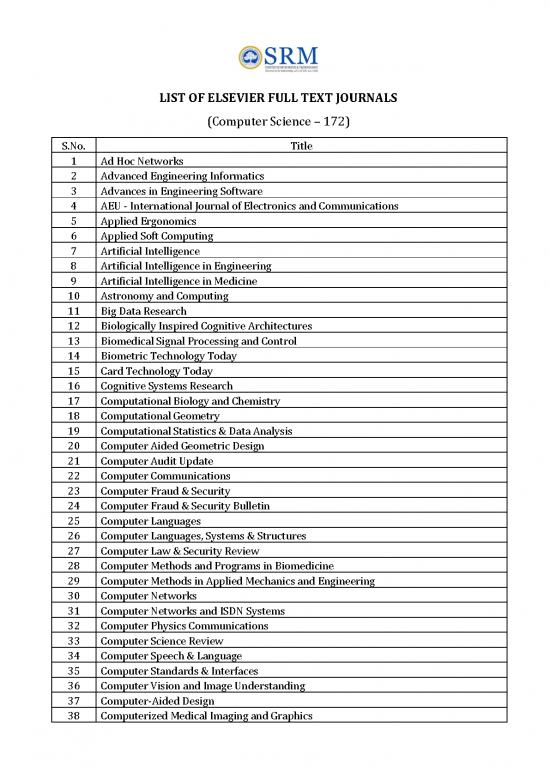 picture Journal Pdf 97868 | List Of Elsevier Journals Cse 172