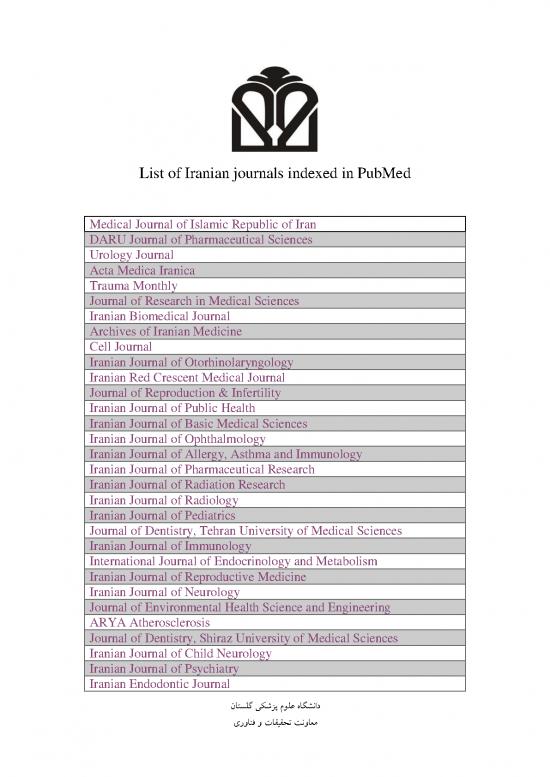 picture_Journal Pdf 97608 | List Of Iranian Journals Indexed In Pubmed