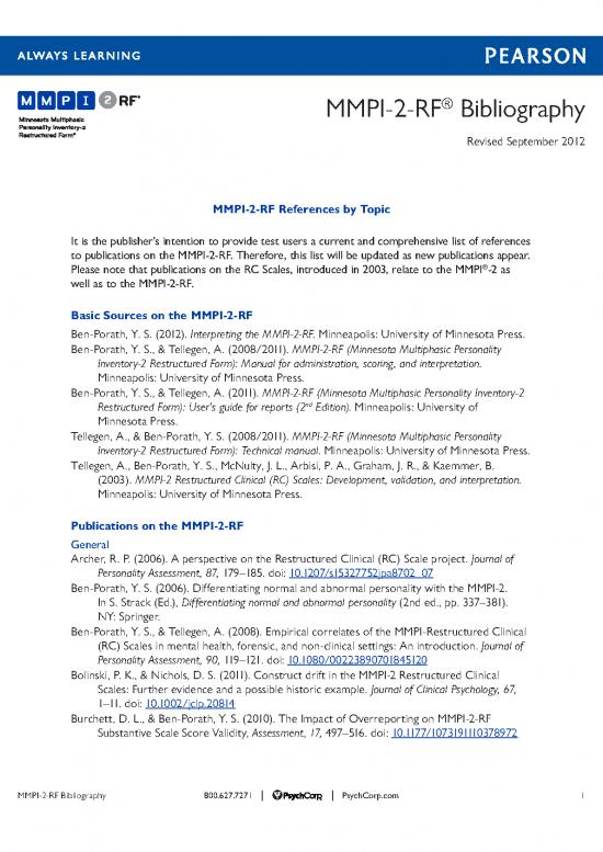 picture1_Personality Pdf 97202 | Mmpi2extended Bibliography