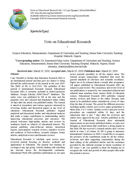 picture Journal Pdf 98042 | Note On Educational Research