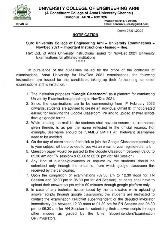 picture_Classroom Pdf 97906 | Nov Dec 2021   University Examination (online)   Notification