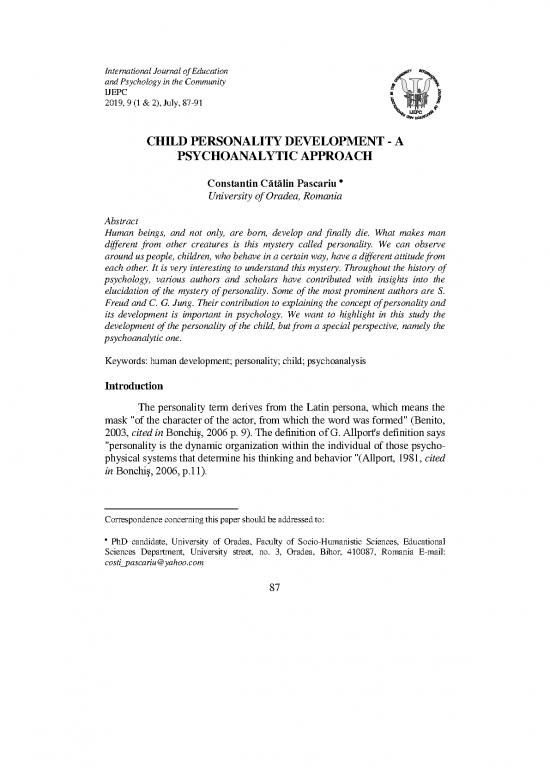 picture Personality Pdf 97126 | Pascariu Ijepc 2019 1 2 87 91