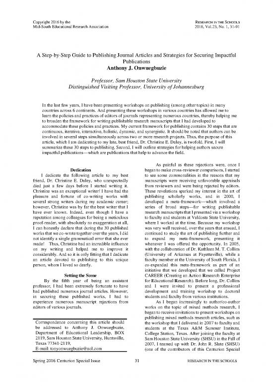picture Journal Pdf 97624 | Rits Centurion Special Issue Spring 2016 Tony Onwuegbuzie Published Version 1