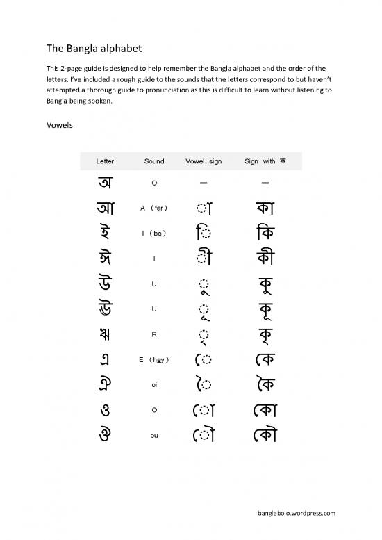 picture Bangla Alphabet Pdf 99325 | The Bangla Alphabet