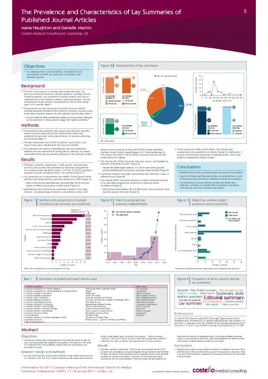 picture Journal Pdf 97940 | The Prevalence And Characteristics Of Lay Summaries Of Published Journal Articles