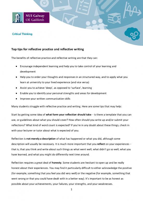 Therapeutic Communication Pdf 98105 | Top Tips For Reflective Practice ...