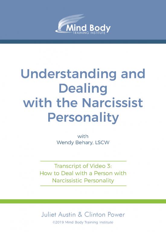picture_Personality Pdf 97135 | Video 3 Understanding And Dealing With The Narcissist Personality