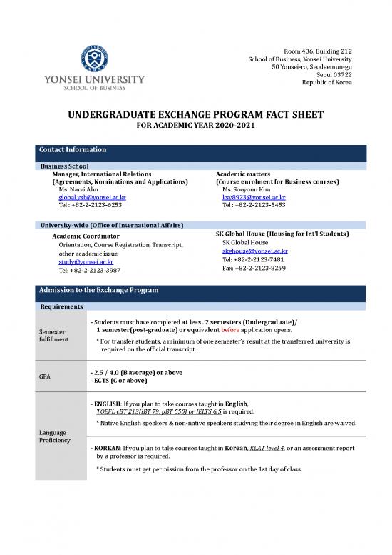 picture1_Theoretical Orientation Pdf 99346 | Yonsei Undergraduate Fact Sheet 2020 21