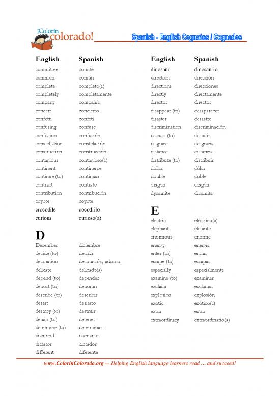 Language Pdf 99005 Cognate List language-pdf-99005-cognate-list