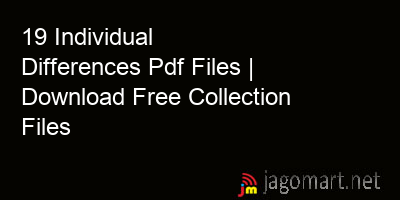 picture 19 Individual Differences Pdf Files | Download Free Collection Files