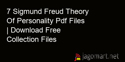 picture 7 Sigmund Freud Theory Of Personality Pdf Files | Download Free Collection Files