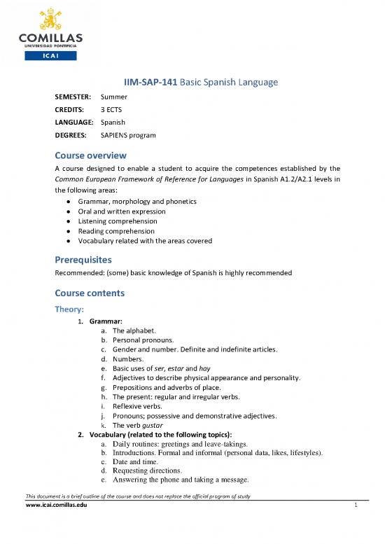 picture Language Pdf 101161 | 001 Iim Sap 141 Basic Spanish Language