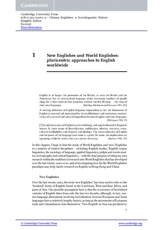 picture World Englishes Pdf 100040 | 9780521030014 Excerpt 001