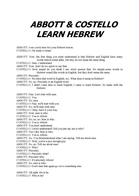 picture_Hebrew Pdf 101207 | Abbott & Costello Learn Hebrew