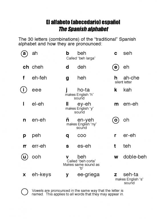 picture_Spanish Pdf 100857 | Alfabeto