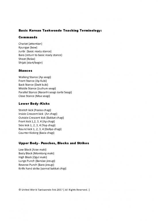 picture_Korean Pdf 99639 | Basic Korean Taekwondo Teaching Terminology 5ba3e691c5359