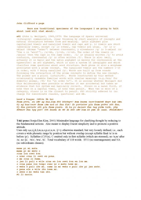 picture Language Pdf 100109 | Clifford Lordsprayer