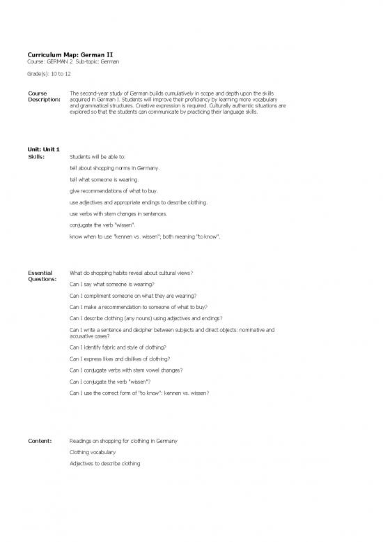 picture Language Pdf 101385 | Curriculum Map   Germanii 7172021