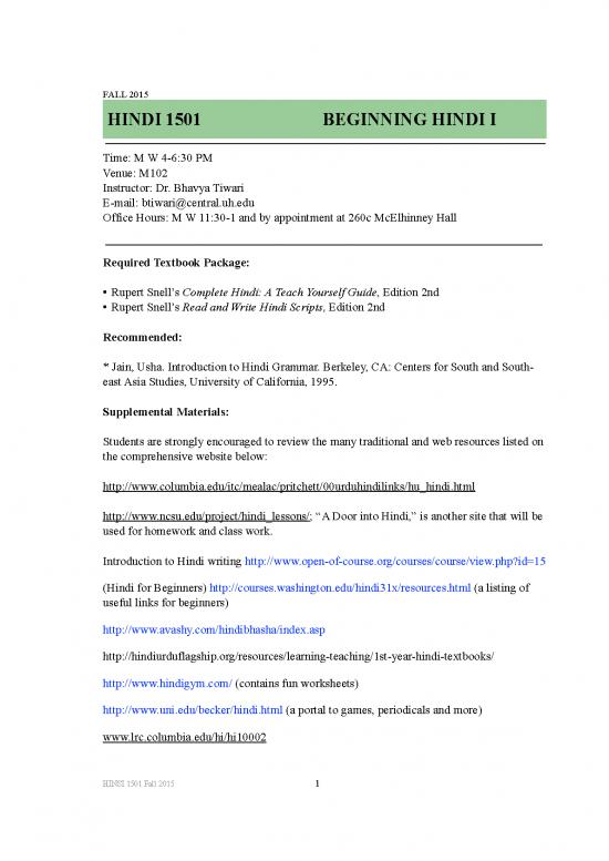 picture Hindi Grammar Pdf 99539 | Hindi 1501 Tiwari Fall 2015