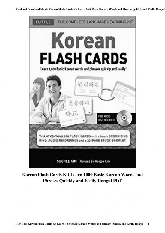 picture_Korean Pdf 100985 | Korean Flash Cards Kit Le