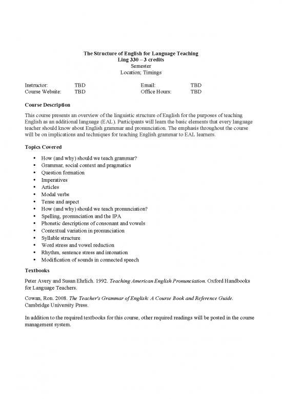 picture Language Pdf 100695 | Ling 330 English Structure