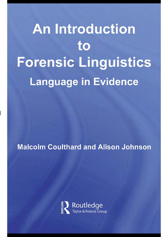 picture Language Pdf 99876 | Malcolm Coulthard  Alison Johnson