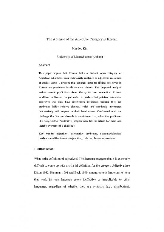 picture Korean Pdf 99971 | Minjoo Adjective