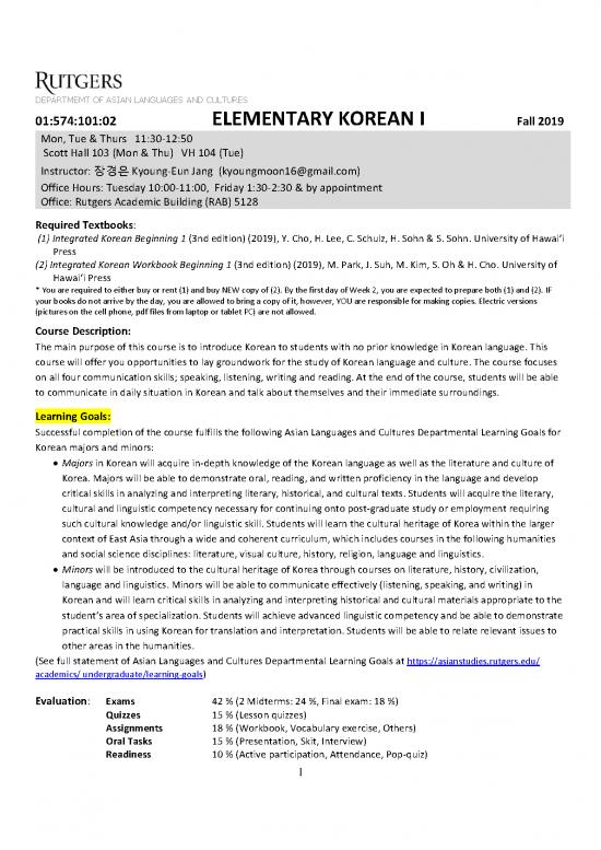 picture Korean Pdf 100026 | Moon Kyoung 101 02 Syllabus 2019 Fall