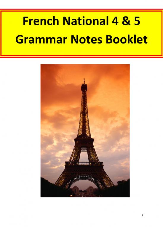 picture French Grammar Notes Pdf 100452 | National 4 5 French Grammar Notes