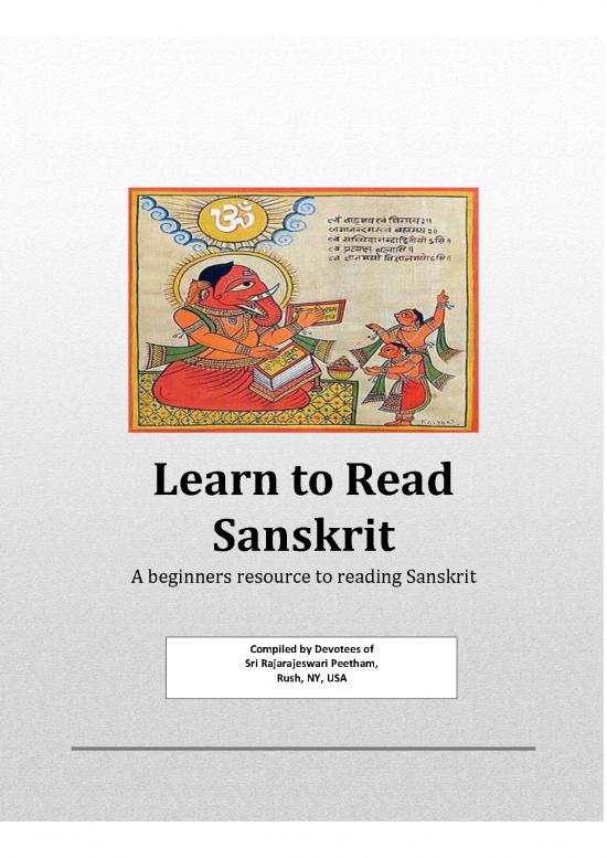 picture Sanskrit Pdf 101393 | Sanskrit  Module 01 V10 Final