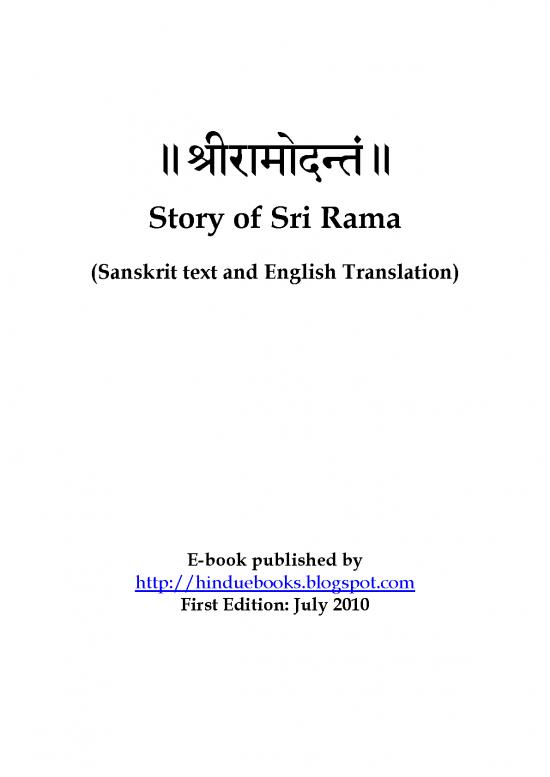 picture Sanskrit Pdf 101754 | Sriramodantam Sanskrit Text With English Translation V2