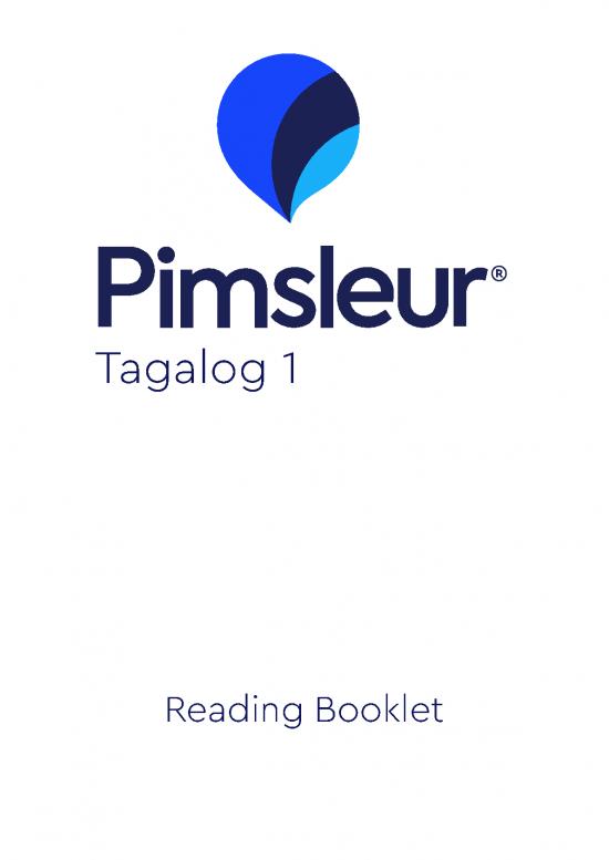 picture Language Pdf 100104 | Tagalog1 Bklt Mp3 9781442323445