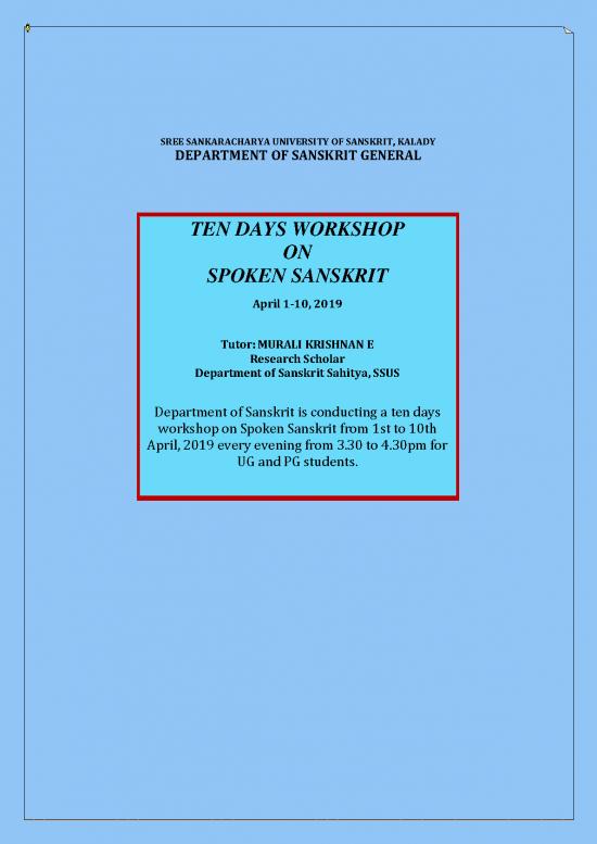 picture1_Sanskrit Pdf 102073 | Ten Days Workshop  On  Spoken Sanskrit